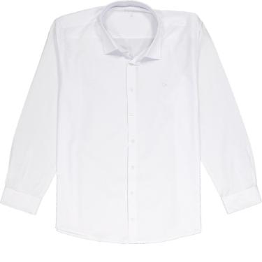 Imagem de Camisa Manga Longa Essencial Slim Masculina Ogochi 001521312 Branco-Masculino