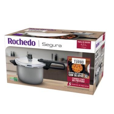 Imagem de PANELA DE PRESSAO ANTI ADERENTE 4,5 LITROS SEGURA ROCHEDO
