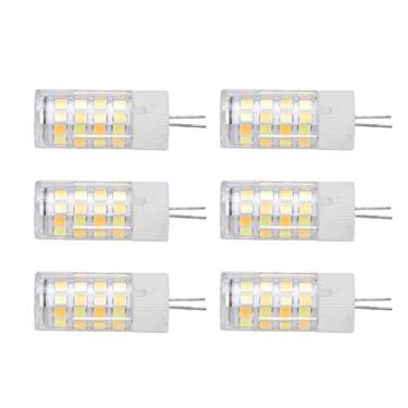 Imagem de aqxreight 6 PCS Lâmpada G4 3 Cores de Luz 220 V Lâmpada de Teto Pequena de Parede para Escritório Doméstico A Luz Pode Esfriar A Cor Branca Três Há Cores Quentes naturais] e (G4 5W 52LED)