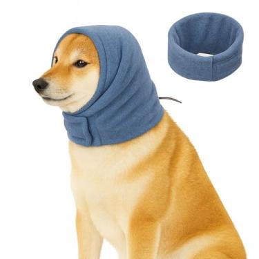 Imagem de Moletom com capuz calmante para cães, protetores de ouvido ajustáveis para proteção contra ruído, cobertura de cabeça para alívio da ansiedade de urdidura da cabeça, hematoma, cuidados e secagem