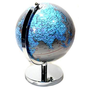 Imagem de Globo Terrestre Gold e Silver edição Luxo Base Cromada Português