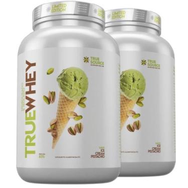 Imagem de Kit 2 Whey Protein Isolado Ice Pistache 837g - True Source