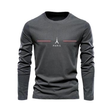 Imagem de Camiseta Masculina plus Size De Algodão, Ajuste Solto, Casual, Esporti