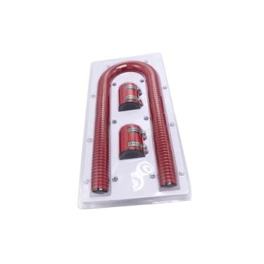 Imagem de 1 conjunto de mangueira de radiador de aço inoxidável flexível universal de 91 cm vermelho para Chevy/Ford/Mopar
