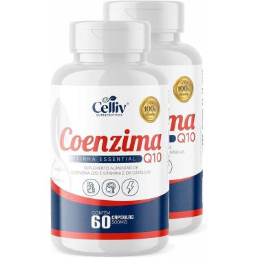 Imagem de Kit Com 2 - Coenzima Q10 100mg Por Porção 60 Cápsulas Celliv-Unissex