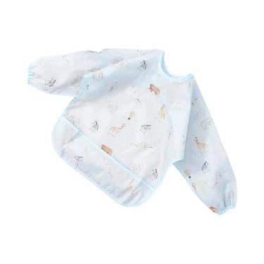 Imagem de Babadores De Manga Longa Para Bebês, Impermeáveis E À Prova De Sujeira