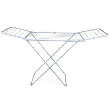 Imagem de Varal De Chão Aço Slim Com Abas Mor - 6005 - 155cm - Branco