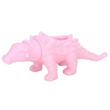 Imagem de Vaso de flores criativo Tricerátopo em forma de animal, mini plantador de plástico para suculentas e plantas pequenas