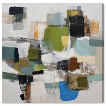 Imagem de Mosaic of Shapes I Canvas Print Modern Wall Art by Art Remedy, Gallery Wrapped, 12 x 12