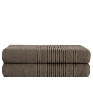 Imagem de Kit 2 Toalhas de Banho Luxo 100% Algodão 450g/m² Alta Absorção Macias 74x150cm(2 VERDE)