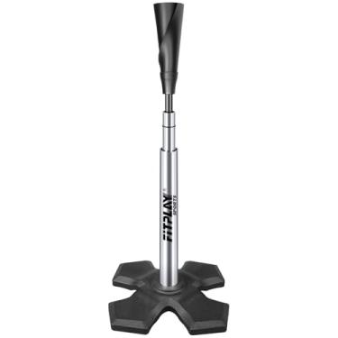 Imagem de Camiseta de rebatedor profissional para beisebol/softbol - altura ajustável de 61 a 116 cm, camiseta de beisebol enrolada à mão de borracha flexível e base resistente para todos os jogadores