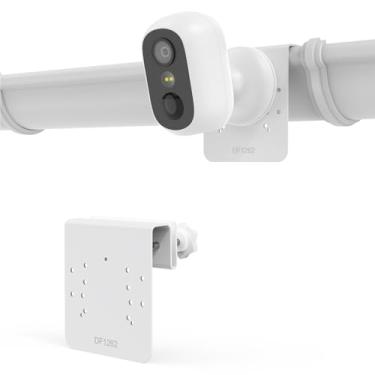 Imagem de Koroao Suporte de calha, suporte de câmera de segurança de alumínio premium, branco, fácil instalação, posicionamento preciso do orifício, compatível com suporte de calha para e ufy Security eufyCam