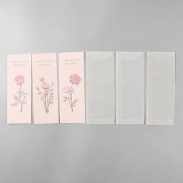 Imagem de Conjunto de 6 peças de papelaria de letras de flores com envelopes, tulipa flor, letras, escrita, papelaria, papel de carta, para mulheres, homens, presente de Dia dos Namorados, Dia das Mães, rosa