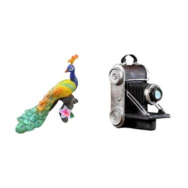 Imagem de Whtkoph Escultura de Câmera, Figura de Resina, Ornamento Decorativo para Jardim, Vitrine, Artesanato, Estátua, Acessório Exclusivo para Casa, Pátio.