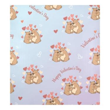 Imagem de Blueangle Capa de ímã de máquina de lavar louça para casais capivara de desenho animado, decoração de capa frontal de lava-louças, adesivos de eletrodomésticos, adesivos de eletrodomésticos, 58 cm C x