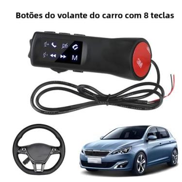 Imagem de Controle Remoto Universal Sem Fio 12V Com 8 Botões No Volante Para Mús
