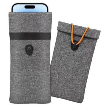 Imagem de Bekecidi Faraday Bags 2 unidades, bolsa Faraday grande para telefones e chaves do carro, bolsa de bloqueio de sinal com bloqueador de RFID para proteção de privacidade, bolsa antifurto para telefone