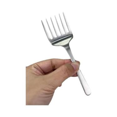 Imagem de Garfo De Sobremesa De Aço Inoxidável Com Seis Dentes, Cabo Curto, Port