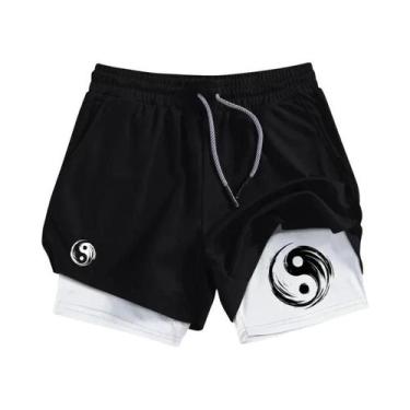 Imagem de Shorts Masculinos De Secagem Rápida Para Corrida Com Bolso Para Celula