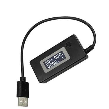 Imagem de AHGDDA Voltímetro digital USB LCD 3 em 1 Amperímetro 5V 12V DC Tensão do telefone do carro Volt Ampere Capacidade de potência Monitor detector de carregador (tipo 4 preto)