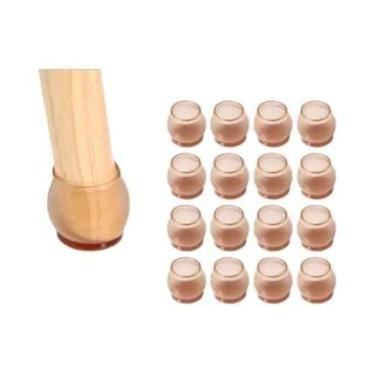 Imagem de Protetores De Pés De Cadeira Redondos De Feltro 16PCS Capas De Silicon