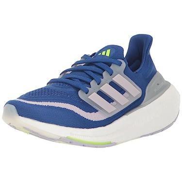 Imagem de adidas Tênis de corrida feminino Ultraboost leve (Ultraboost 23), Team azul royal/prata amanhecer/limão lúcido, 11