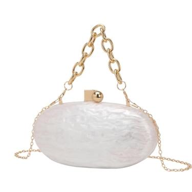 Imagem de KAPPDE Bolsas femininas de acrílico, bolsas mensageiro de ombro, bolsas de telefone, Branco, One Size