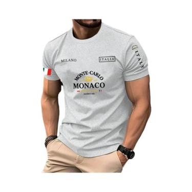 Imagem de Camiseta Unissex De Algodão Com Manga Curta E Estampa Da Bandeira De M