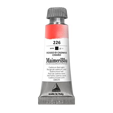 Imagem de MAIMERI BLU Tinta Aquarela Profissional Bisnaga 12ml, Vermelho Cádmio Claro