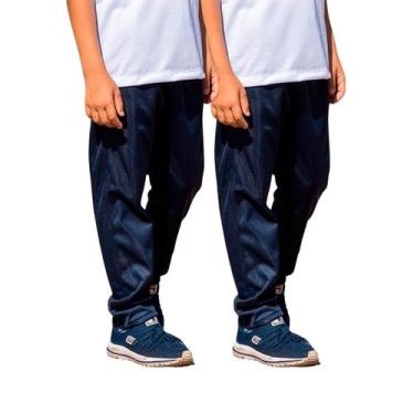 Imagem de Kit 2 Calça Infantil Helanca Flanelada Agasalho Lisa  - BEN20 PREMIUM,