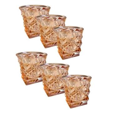 Imagem de Copo Whisky E Drink De Vidro 300 Ml Rocks 6 Pcs - NoBrand, Redondo