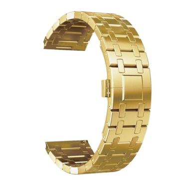 Imagem de HEPUP Pulseira luxuosa de aço inoxidável para Galaxy Watch 5 Pro 40/44 mm 42/46 mm para Huawei Gt 2/3 Pro Pulseira de metal de 20 mm e 22 mm, 20mm, Ágata