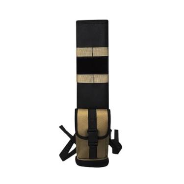 Imagem de AHOSOUTLY Aljava traseira ajustável e leve para tiro com arco – capacidade de flecha 24-30 com sistema Molle e bolso de armazenamento grande, arnês de três pontos para caça com arco e prática ao alvo