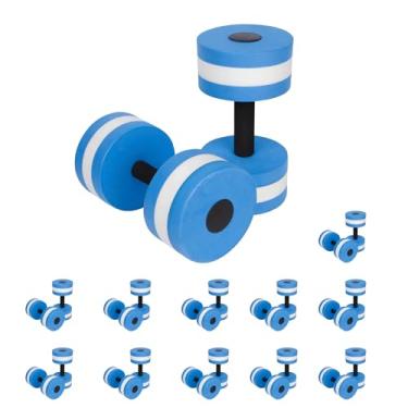 Imagem de MANO 12 pares de halteres esportivos aquáticos para exercícios aquáticos barras de mão para exercícios aquáticos - Conjunto de 2 - para hidroginástica (azul)