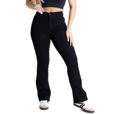 Imagem de Calça Sarja Sawary Boot Cut Petit - 281137 - preta 36-Feminino
