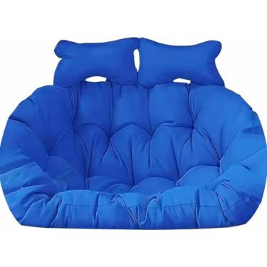 Imagem de Almofada de substituição impermeável para cadeira suspensa dupla em formato de ovo, 150 x 110 cm (59 x 43 polegadas), almofada para rede de 2 lugares (150 x 110 cm/59 x 43 polegadas)