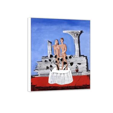 Imagem de Victor Brauner famosa pintura em tela de arte de parede pronta para pendurar - quadro de casal em moldura branca para decoração de sala de estar 40 x 50 cm 16 x 20 pol