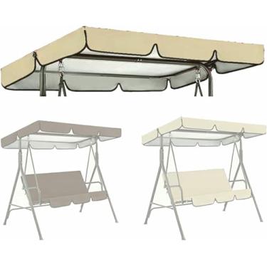 Imagem de Capa Superior De Substituição De Balanço, Tecido Oxford 210D, Capa De Dossel De Reposição Para Planador De Toldo De Cadeira De Balanço De 3 Lugares, Substituição De Dossel De Cadeira De Balanço Ao Ar