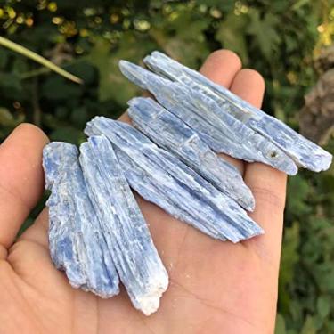 Imagem de Pedras preciosas para decoração 100 g cristal azul natural pedra azul ponta azul pedra espécime de cascalho cristais e pedras celestite Aura cristal (tamanho: 200G)