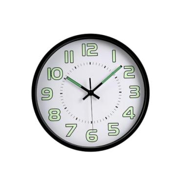 Imagem de Relógio de parede simples redondo luminoso digital relógio de parede silencioso casa sala de estar quarto relógio de quartzo relógio de parede para quarto