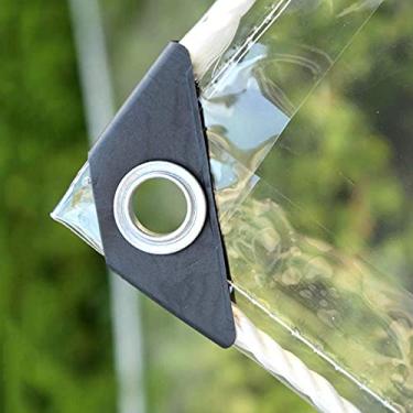 Imagem de Lona de estufa transparente, capa de lona de vinil transparente de PVC à prova d'água, cobertura de lona de vinil transparente, cobertura de isolamento de plantas à prova de chuva e poeira (cor