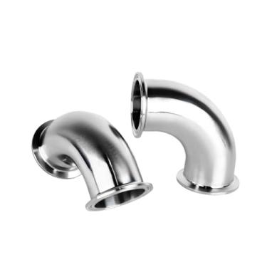 Imagem de 1 peça 3/10.2 cm 2.5 cm 3.8 cm 5.1 cm 7.6 cm Tri Clamp Ferrule 50.5/64/77.5/91mm 90 graus cotovelo encaixe de tubulação de água conector de aço inoxidável 304 (102 mm x virola 119)