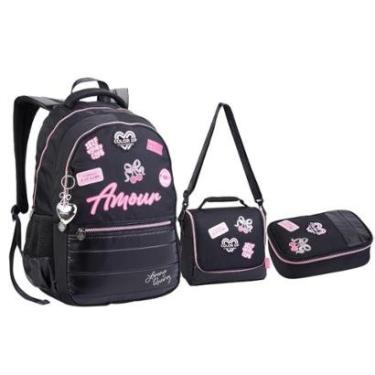 Imagem de Kit Mochila Lancheira Estojo Laptop Coquete ColorUp-Feminino