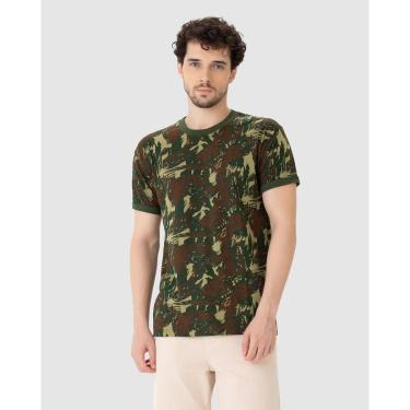 Imagem de Camiseta Masculina Estampa Camuflada Em Algodão-Masculino