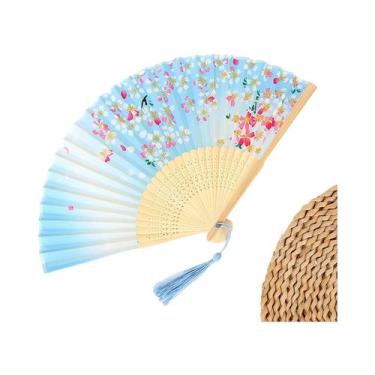 Imagem de Leque De Dança Elegante Com Cabo De Madeira E Franjas Para Mulheres, E