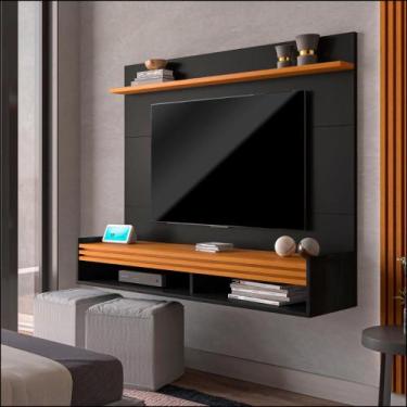 Imagem de Painel para TV até 55 Polegadas Ripado Com Prateleira e Nicho Évora 13