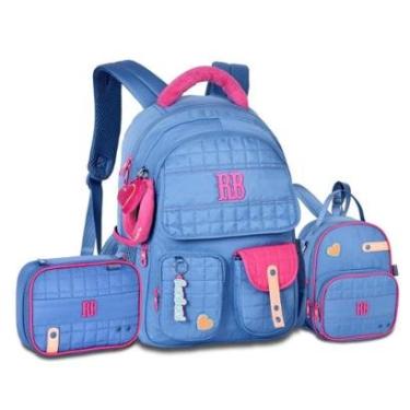 Imagem de Kit Completo Mochila Lancheira 2 em 1 e Estojo Box Rebecca Bonbon-Feminino