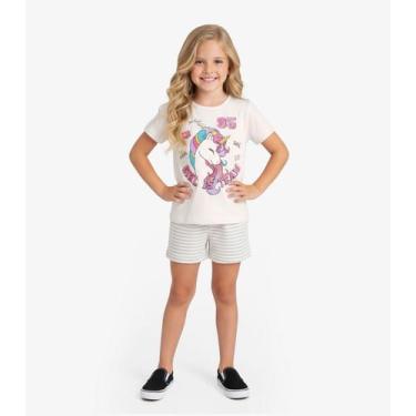 Imagem de Conjunto Infantil Curto Verão Menina Select Bege, 1, Bege