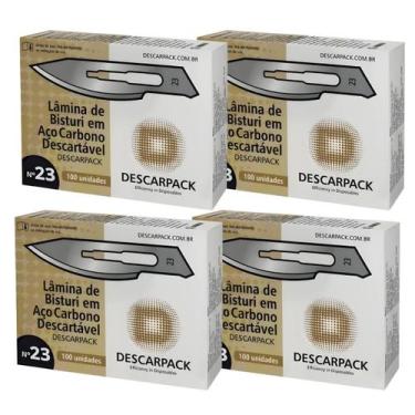 Imagem de Kit Com 400 Unidades Lamina De Bisturi Número 23 Descarpack