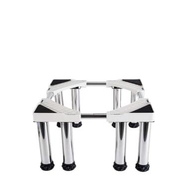 Imagem de Suporte para máquina de lavar e secar com pedestal 28 largos carga universal 399.2 kg/400 kg base ajustável para máquina de lavar roupa base ajustável multifuncional, branco 12 pés-10 cm
